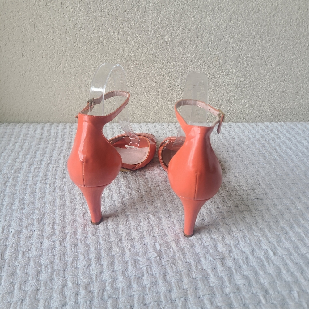 Kate Spade Elegant Orange Heeled Sandals Women's Size 9 - Picture 4 of 11